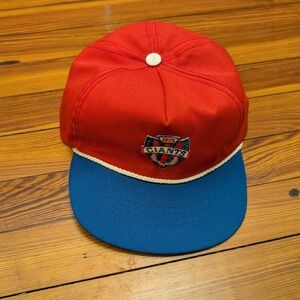 Vintage NY Giants Snapback Hat Red Blue Rope Cap Cloverdale NFL Made in USA